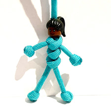 Black Female | Black Hair | Turquoise Cord Scrubs | Carer | HCP |  Cleaner | pBuddies ParaCord KeyRing Set
