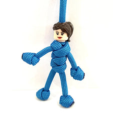 White Female | Light Blue Cord Scrubs | Carer | HCP |  Cleaner | pBuddies ParaCord KeyRing Set