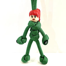White Female | Green Cord Scrubs | Carer | HCP |  Cleaner | pBuddies ParaCord KeyRing Set