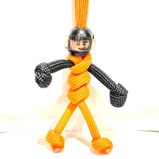 Lando | Team McLaren F1 Keyring | Orange/Black Cord | Black Helmet & Visor