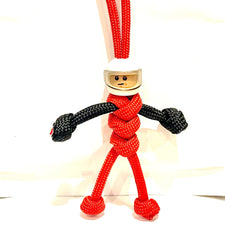 Carlos | Team Ferarri F1 Keyring | Red/Black Cord | White Helmet & Visor