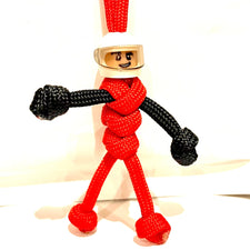 Charles | Team Ferarri F1 Keyring | Red/Black Cord | White Helmet & Visor