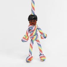 Black Female | Black Hair | Rainbow Cord Scrubs | Carer | HCP |  Cleaner | pBuddies ParaCord KeyRing Set