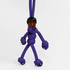 Black Female | Purple Scrubs| Black Hair | Carer | HCP |  Cleaner | pBuddies ParaCord KeyRing Set