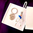 [Gift Set WLY] Queen Elizabeth KeyRing - With Metal Crown In Gold or Platinum