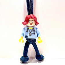 Red Head Female NHS Midwife / Sister - Exclusive ParaCord KeyRing