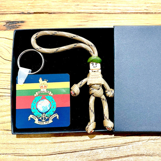 NEW Military Gift Set | Marines Badge | MALE |  Royal Marine Badge Bottle Opener KeyRing in Black Gift Box
