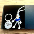 [Gift Set WLY] Queen Elizabeth KeyRing - With Metal Crown In Gold or Platinum - Black Gift Box