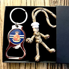 NEW Military Gift Set | ACC | MALE |  CAMO | Chef | Army Catering Corps Bottle Opener KeyRing in Black Gift Box