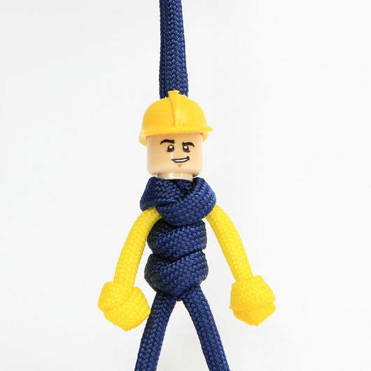 FireFighter | Male |  Blue / Yellow Cord | Yellow Helmet |  Exclusive ParaCord KeyRing