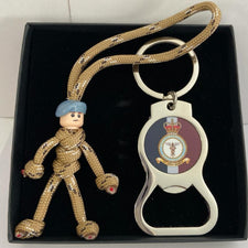 NEW Military Gift Set | RAF Medical Badge | Camo | Bluey / Grey Beret |  Bottle Opener KeyRing in Black Gift Box